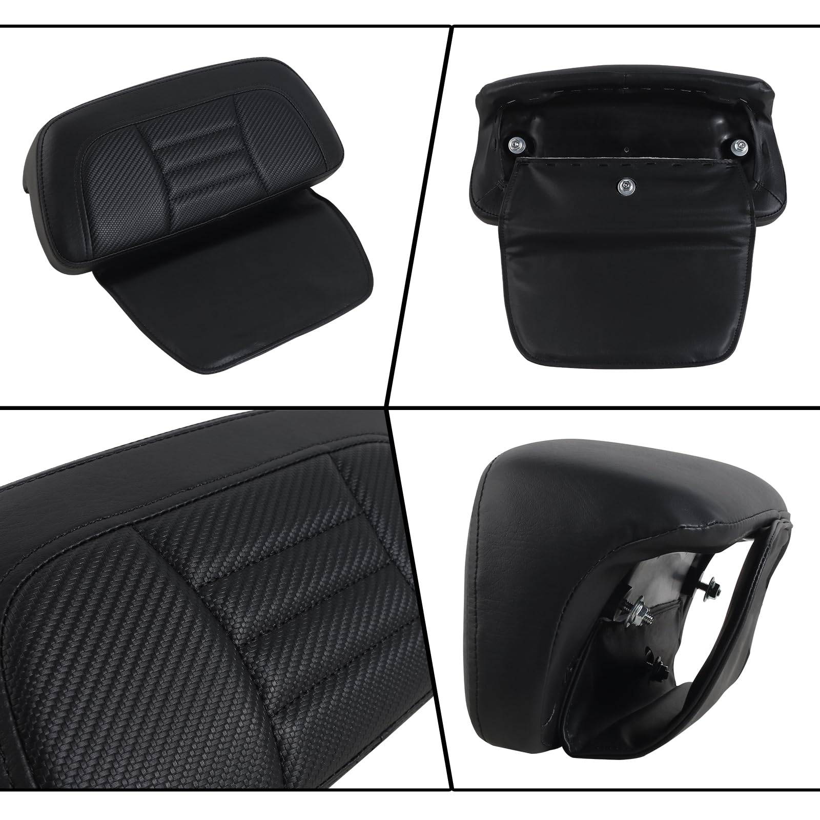 Backrest Pad, Stitching Backrest Cushion Pad for Harley Glide Road King Touring
