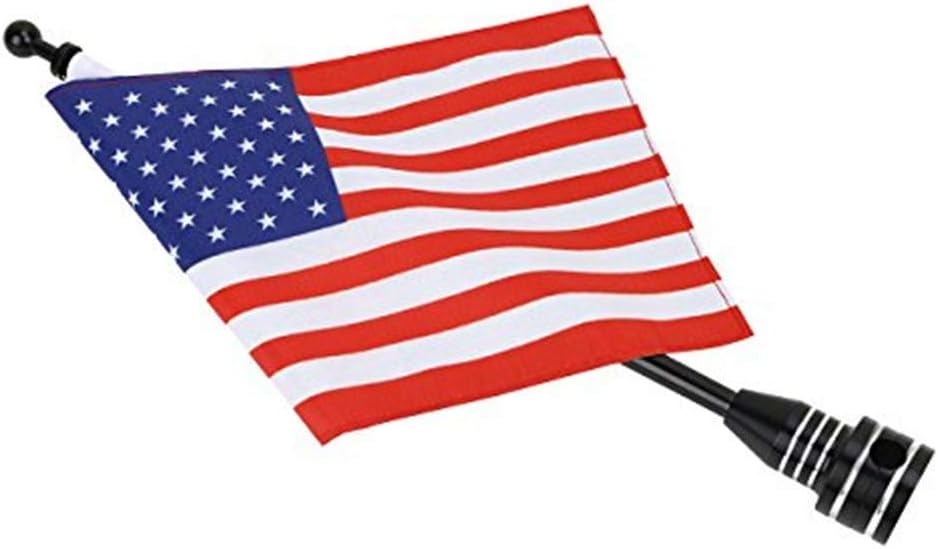 2Pack 6x9" American & Eagle Motorcycle Flags Kit – Chrome 13" Flagpoles & Mounts for Harley, Honda Goldwing, Yamaha & More