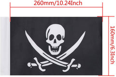 Pirate Flag 6 x 9 Inch suitable for Flag Mount Pole0