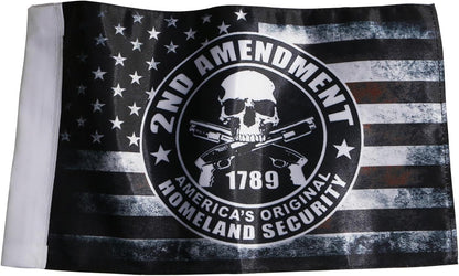 2Pack Homeland Security Mini Motorcycle Flag – Double‑Sided Cotton 6x9 Inch Outdoor Flag