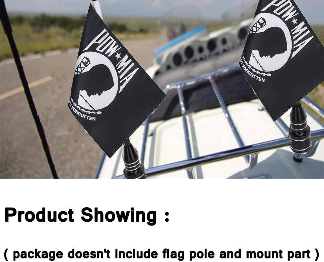 Harley Davidson motorcycles with 2Pack Pow Mia flags, showcasing the 'You Are Not Forgotten' message on a 6x9'' flagpole6