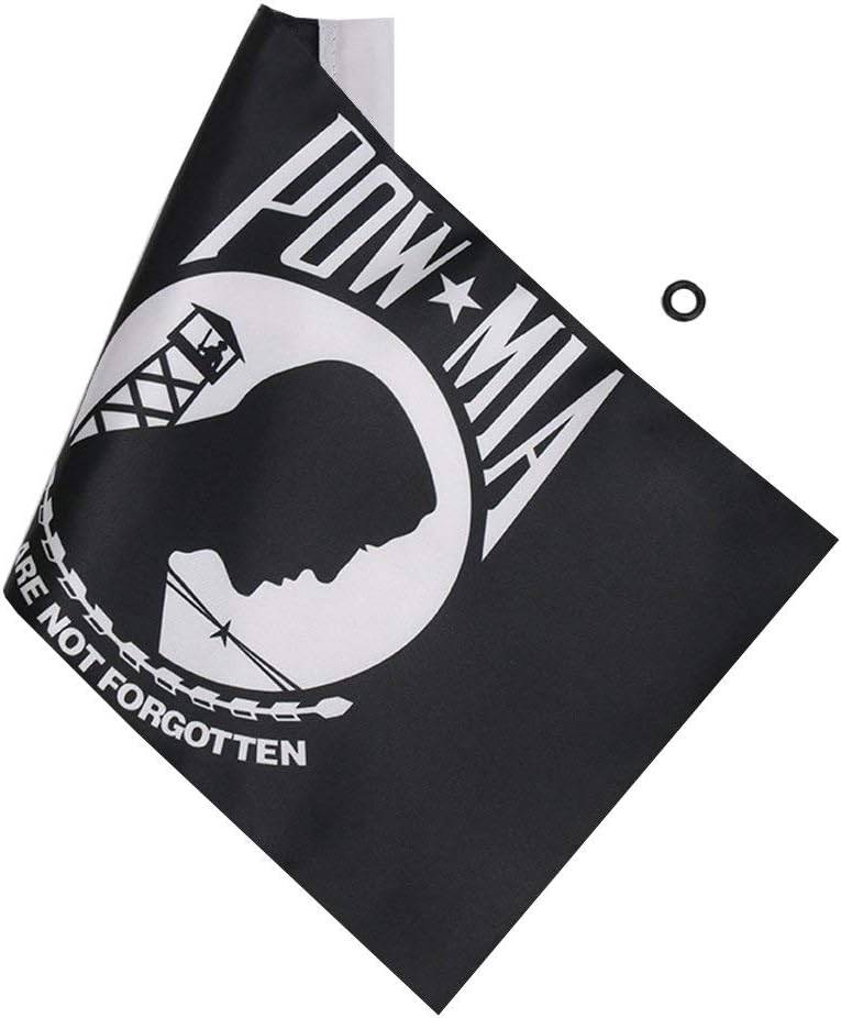 Harley Davidson motorcycles with 2Pack Pow Mia flags, showcasing the 'You Are Not Forgotten' message on a 6x9'' flagpole5