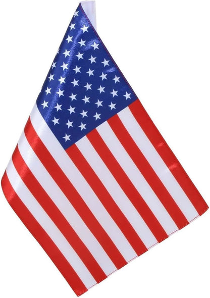 2Pack 6"x10" American Flag Motorcycle Replacement Flag – Double‑Sided, UV‑Resistant, Fits 3/8" Poles