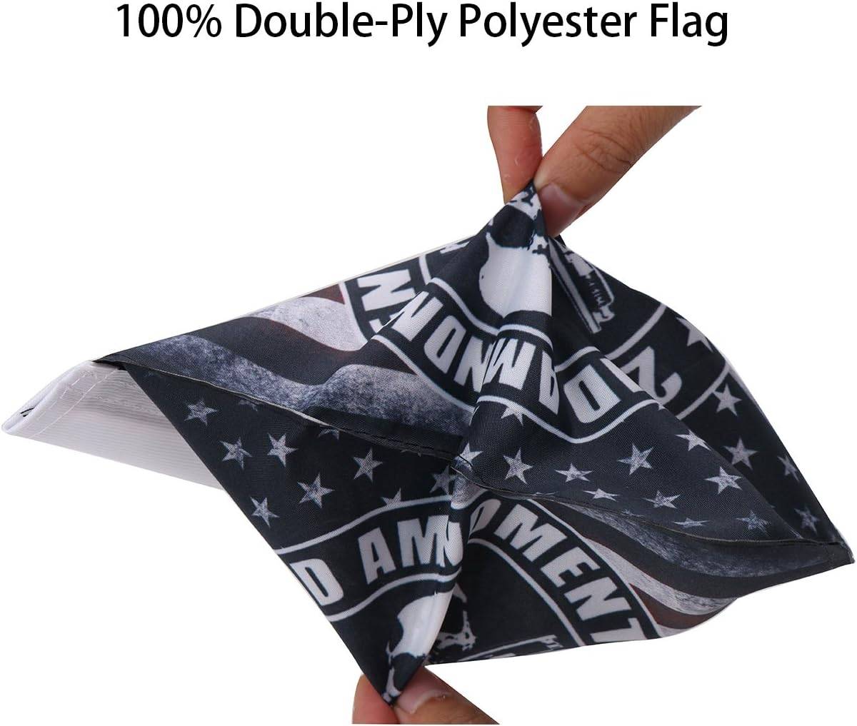 6x9 Inch 2-Pack Antique US Flag & 2nd Amendment Motorcycle Flags for Harley Davidson