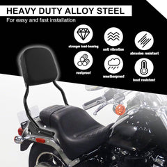 Harley Davidson Softail Detachable Sissy Bar - Classic Passenger Backrest Support