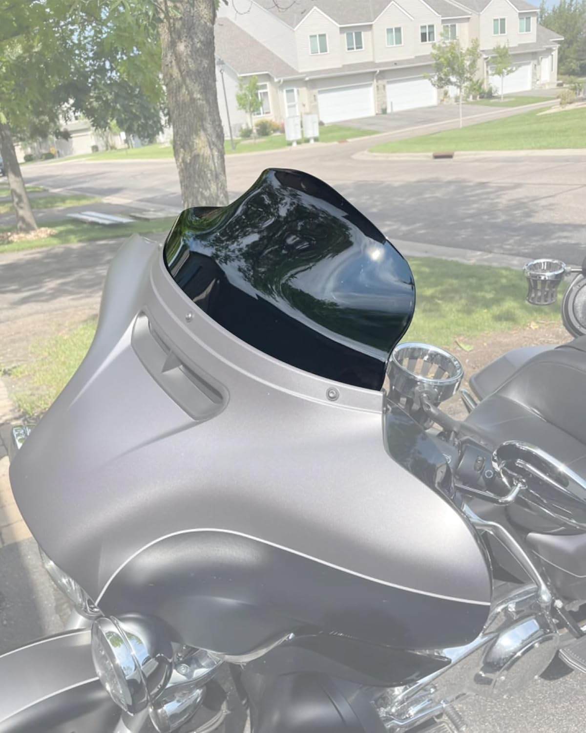 9" Black Wave Windshield for Harley Touring Street Glide & Electra Glide 2014–2022