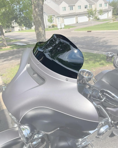 9" Black Wave Windshield for Harley Touring Street Glide & Electra Glide 2014–2022