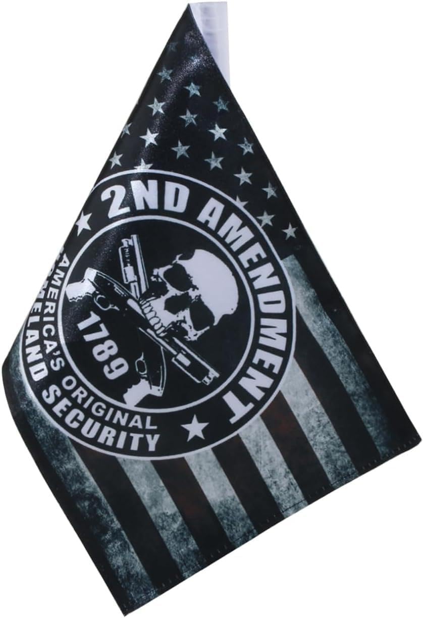 2Pack Homeland Security Mini Motorcycle Flag – Double‑Sided Cotton 6x9 Inch Outdoor Flag