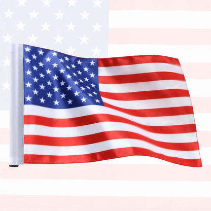 2Pack 6"x10" American Flag Motorcycle Replacement Flag – Double‑Sided, UV‑Resistant, Fits 3/8" Poles