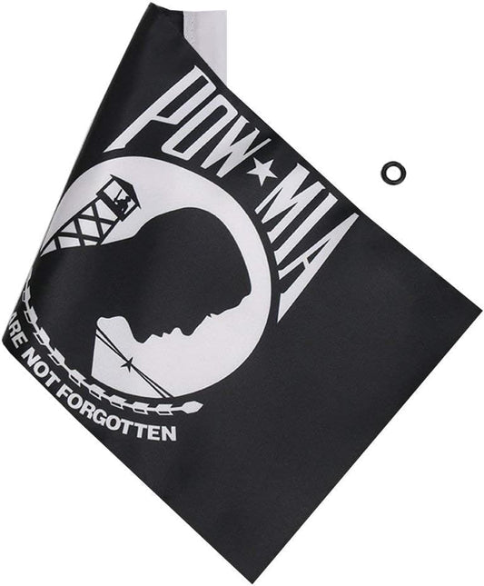 2Pack POW MIA “You Are Not Forgotten” Motorcycle Flag 6x9" with 4/5" Sleeve for 1/2" Poles
