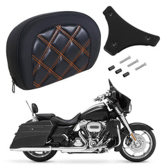 Detachable Sissy Bar Backrest Cushion Pad for Harley Davidson Glide Road King Traveler0