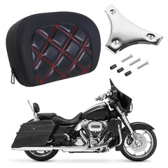 Detachable Sissy Bar Backrest Cushion Pad for Harley Glide Road King Traveler