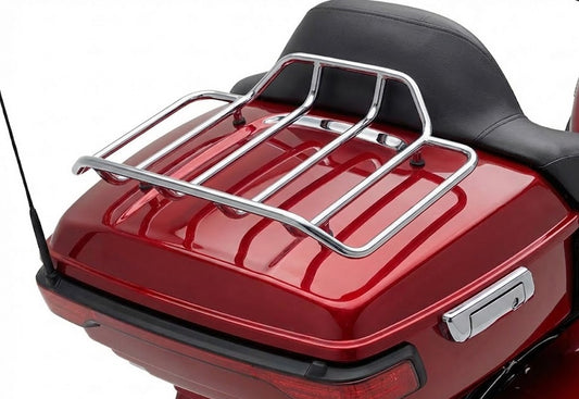 Chrome Motorcycle Trunk Luggage Rack for Harley Davidson Touring 1984-2024 | Compatible with Road Glide, Road King, Street Glide, CVO