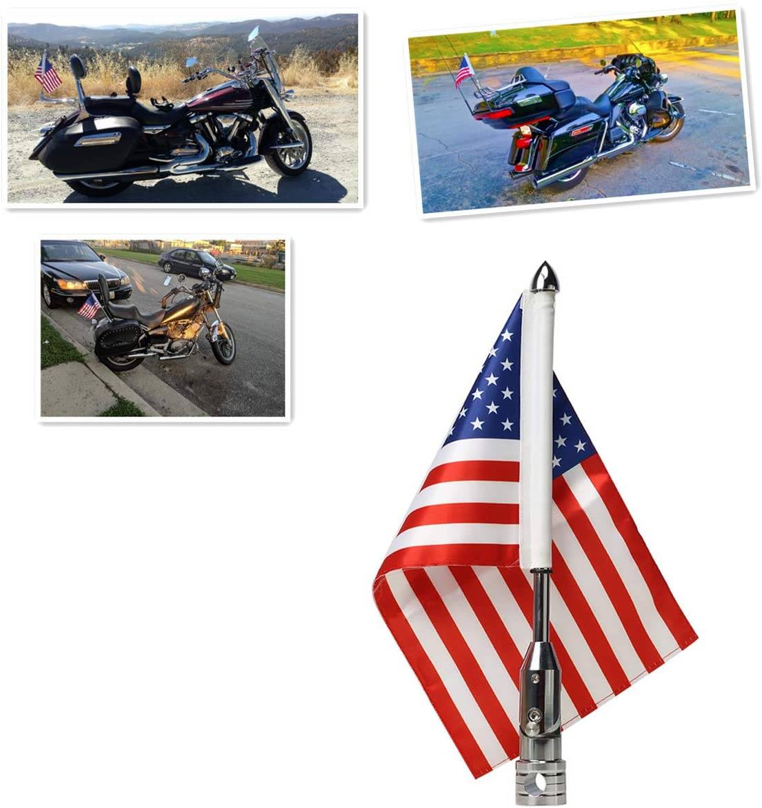 Foldable Harley Davidson Touring Luggage Rack Flag Pole Mounts