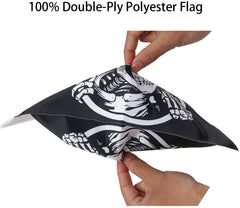 2Pack Skull Motorcycle Flag 6 x 9 Inch, Flags Mount Pole HD Motorcycle